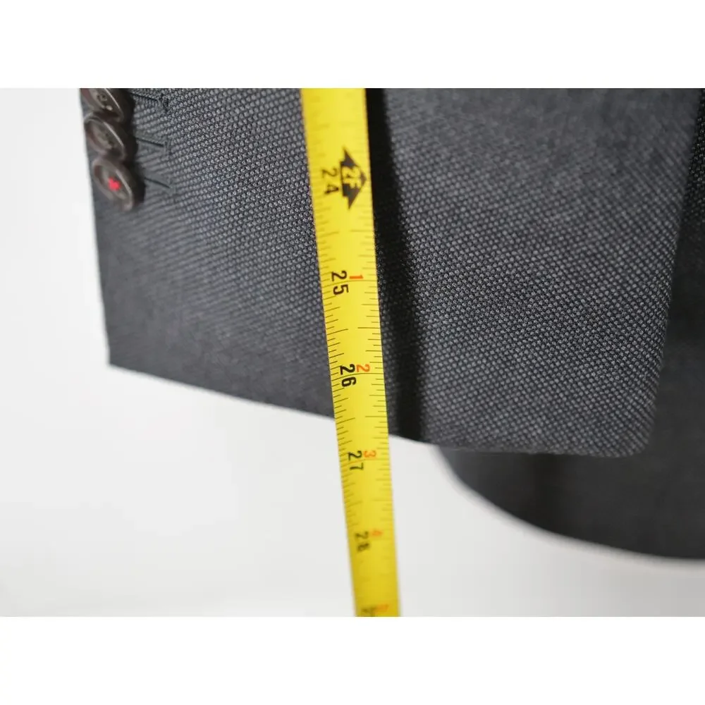 Suit Supply 46 Sienna ticket pocket Vitale Barberis Wool Super 130s Blazer Gray